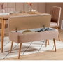 Hanah Home 0900 - 3 Conjunto Mesa y Sillas Extensibles, Tablero Melamina, Terciopelo, Pino Atlántico y Piedra, 4 Sillas y Banco